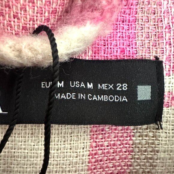 Zara Pink Plaid Crop Shirt Jacket Shacket Fuzzy Thick Coquette Western - Picture 6 of 16